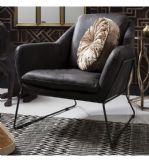 Carter Ebony Leather Armchair
